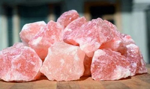 pink rock salt lumps